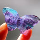 1.6" Rainbow Fluorite Butterfly Carving Crystal Healing Bulk Wholesale