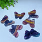 1.6" Rainbow Fluorite Butterfly Carving Crystal Healing Bulk Wholesale