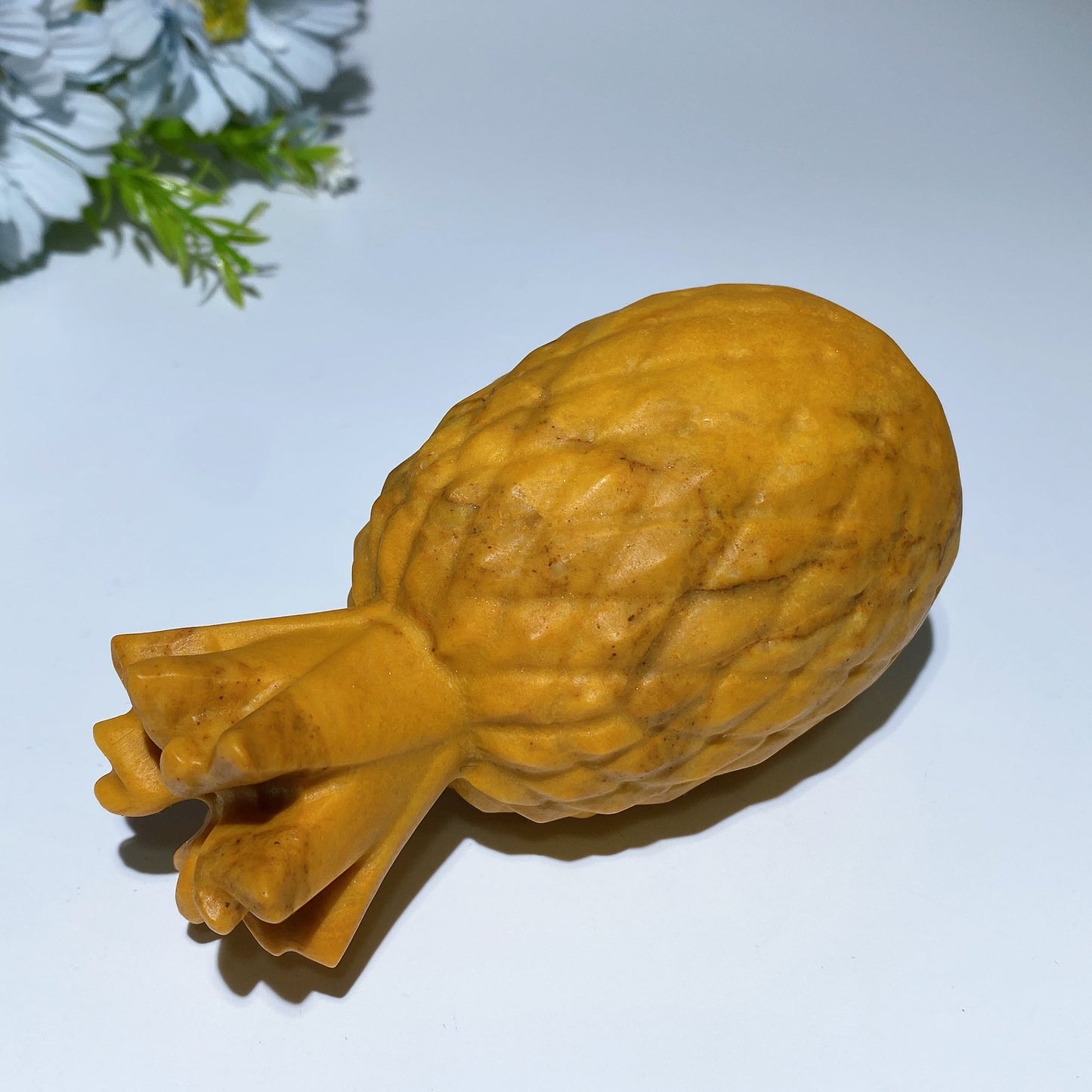 4.4" Yellow Jade Pineapple Carving Crystal Healing Bulk Wholesale