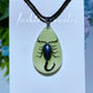 Adjustable Luminous Drop Shape Necklace with Insect Crystal Healing Bulk Wholesale