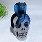 3.8" Selenite Skull with Snake Decor with Hand Painting Crystal Healing Bulk Wholesale