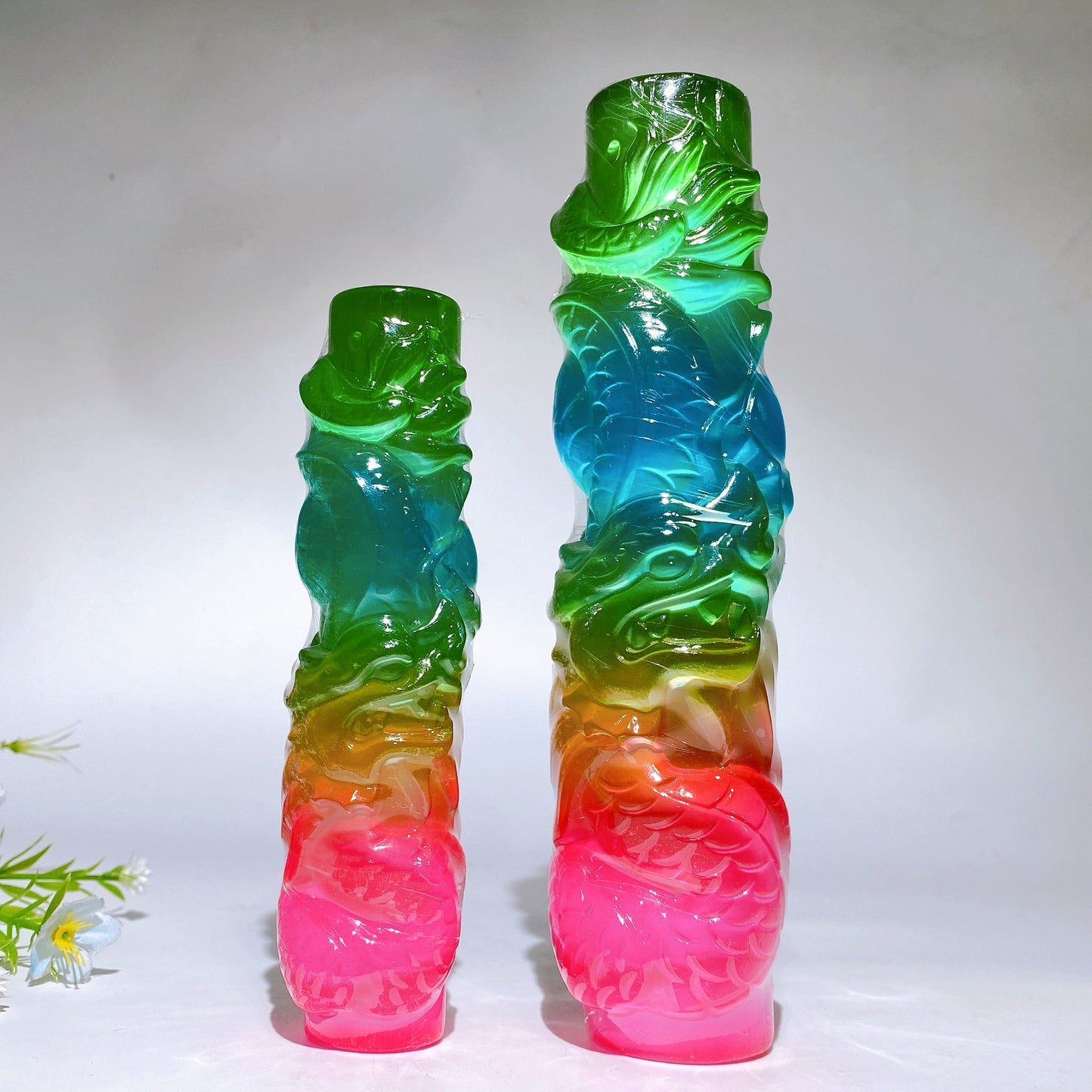 15-20cm Aura Selenite Dragon Cylinder Tower Crystal healing Bulk Wholesale