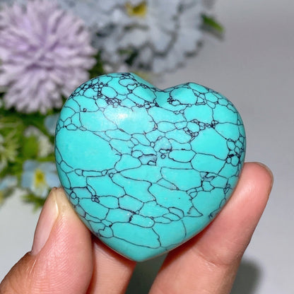 4.4cm Dyed Howlite Heart Carving Crystal Healing Bulk Wholesale