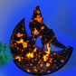Crystal Wolf on Moon Carving with Stand Free Form Crystal Healing Bulk Wholesale