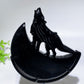 Crystal Wolf on Moon Carving with Stand Free Form Crystal Healing Bulk Wholesale