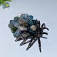2.4" Crystal Chips Metal Spider Free Form Crystal Healing Bulk Wholesale