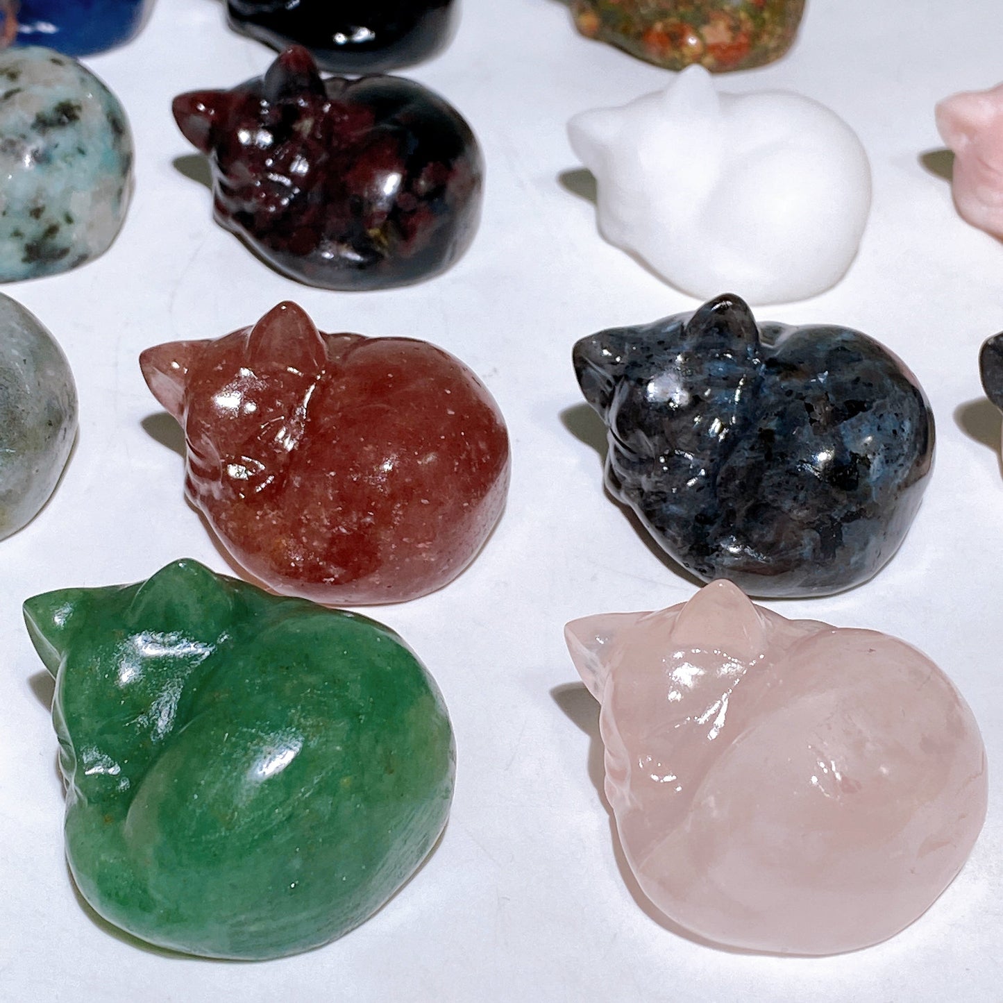 1.4" Crystal Cat Carving Crystal Healing Bulk Wholesale