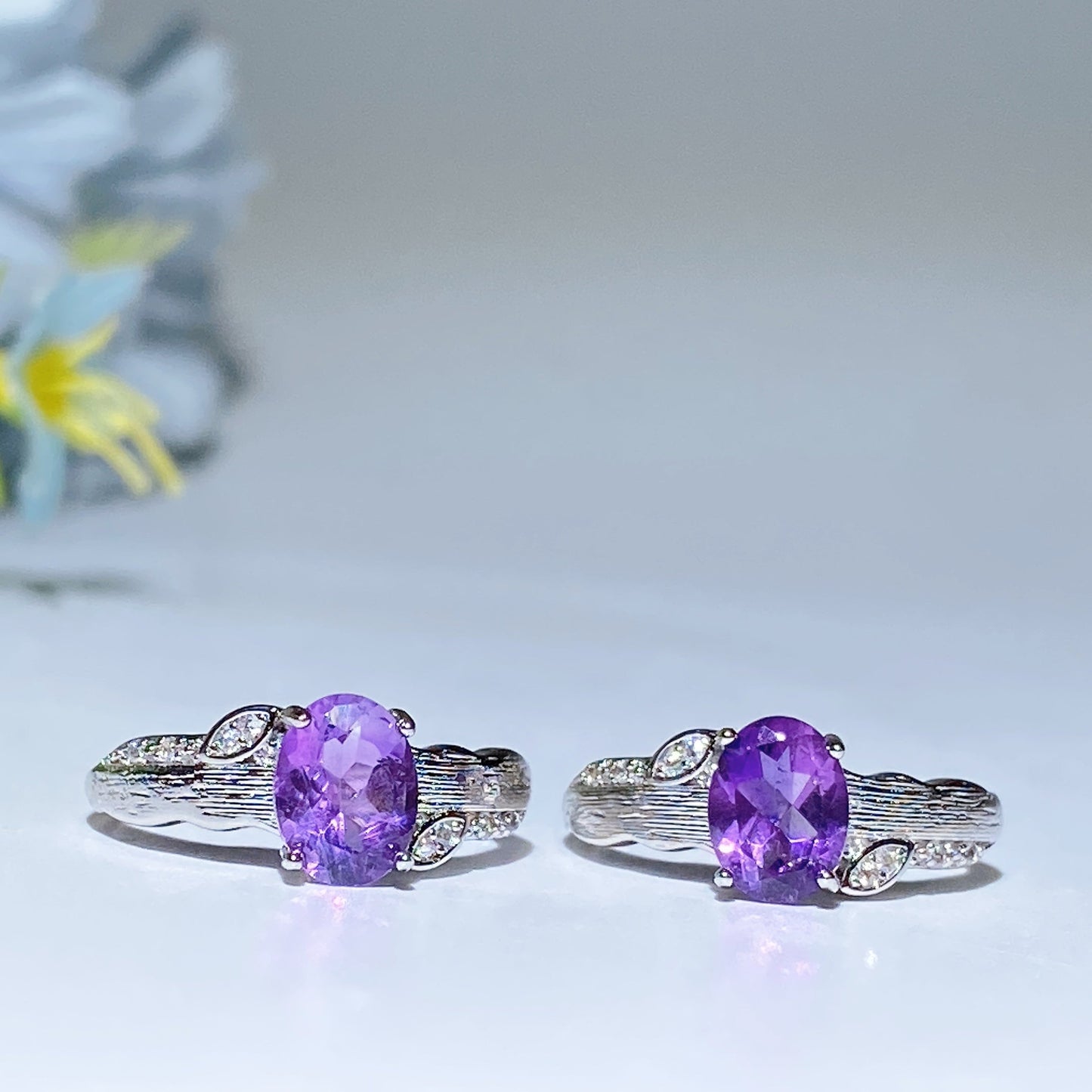 Cooper Silver Plated Crystal Ring Crystal Healing Bulk Wholesale