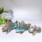 Caribbean Calcite Sky Blue Wild Boar Family Carving Crystal Healing Bulk Wholesale