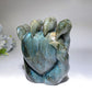Unique Skeleton Hand with Heart Carving Crystal Healing Bulk Wholesale