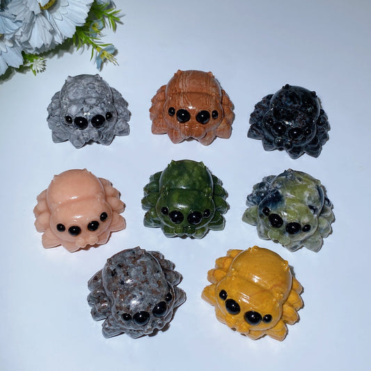 2.3" Crystal Spider Carving Crystal Healing Bulk Wholesale