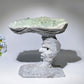 Large Unique Green Quartz Moon Face Carving Crystal Healing Bulk Wholessale