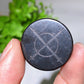 30mm Schungite Round Slab with Double Sides Tape Crystal Healing Bulk Wholesale