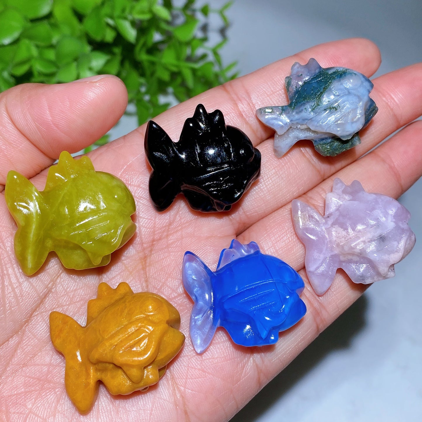 1.1" Crystal Fish Carving Crystal Healing Bulk Wholesale