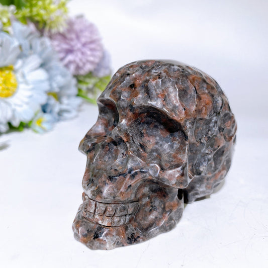 3.5" UV Reactive Yooperlite Skull Carving Crystal Healing Bulk Wholesale
