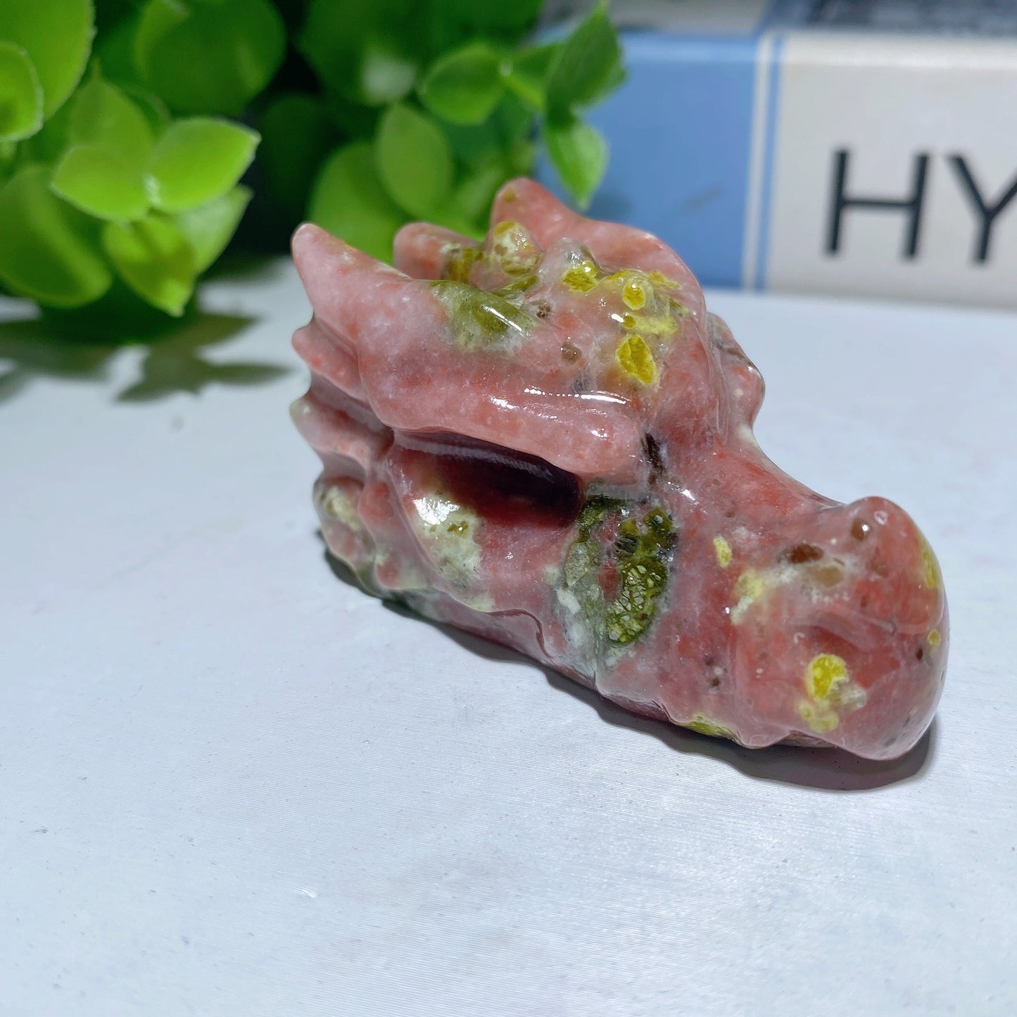 2.0" Mixed Cryrstal Dragon Head Carvings Bulk Wholesale