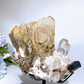 Unique Golden Mica Grow with Aquamarine Black Tourmaline & Quartz Specimen with Stand Crystal Healing Bulk Wholesale