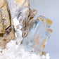 Unique Golden Mica Grow with Aquamarine Black Tourmaline & Quartz Specimen with Stand Crystal Healing Bulk Wholesale