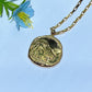 12 Constellations Golden Color Necklace Crystal Healing Bulk Wholesale
