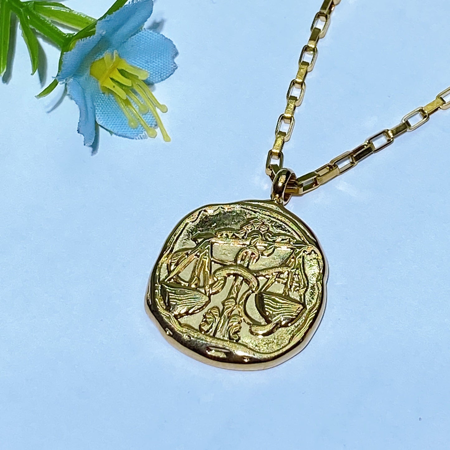 12 Constellations Golden Color Necklace Crystal Healing Bulk Wholesale