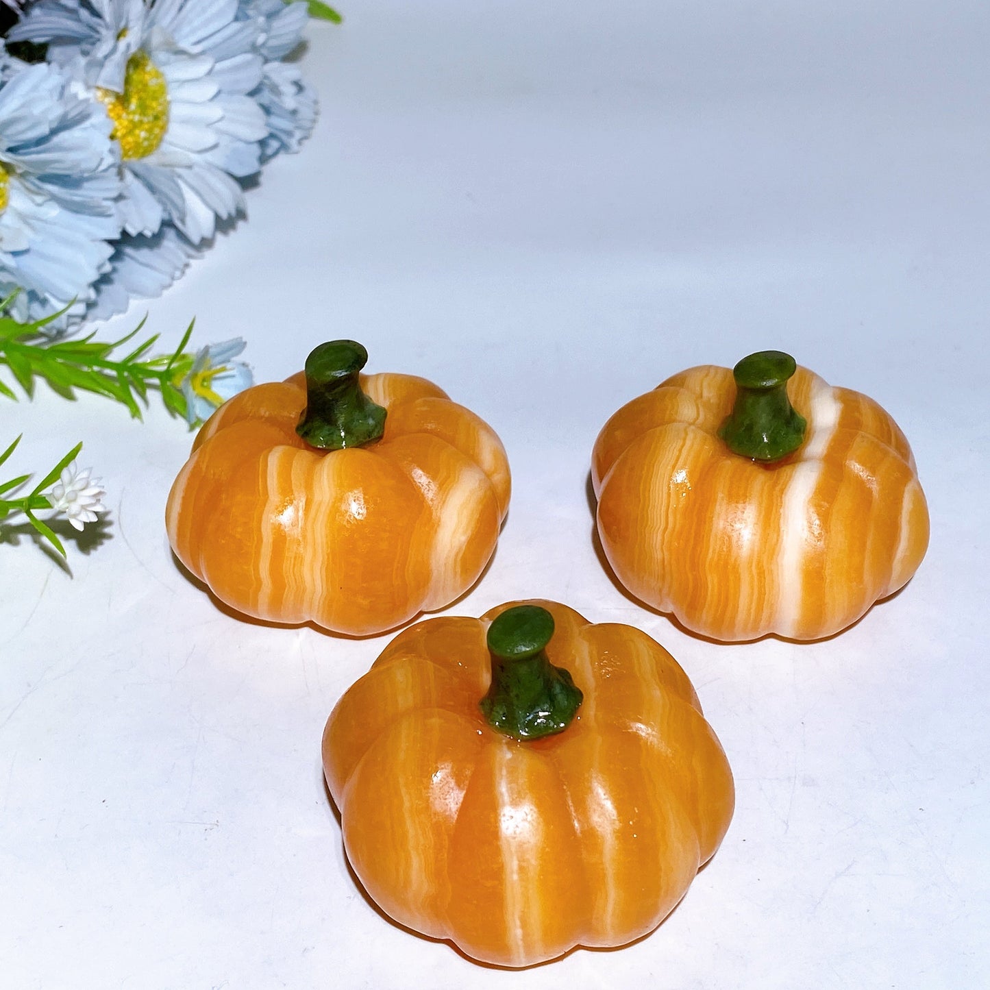 2.2" Orange Calcite Pumpkin Carving Crystal Healing Bulk Wholesale