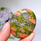 1.9" Crystal Palm with Compass Printing Crystal Healing Bulk Wholesale