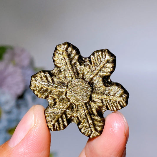 1.4" Crystal Snowflake Carving Crystal Healing Bulk Wholesale