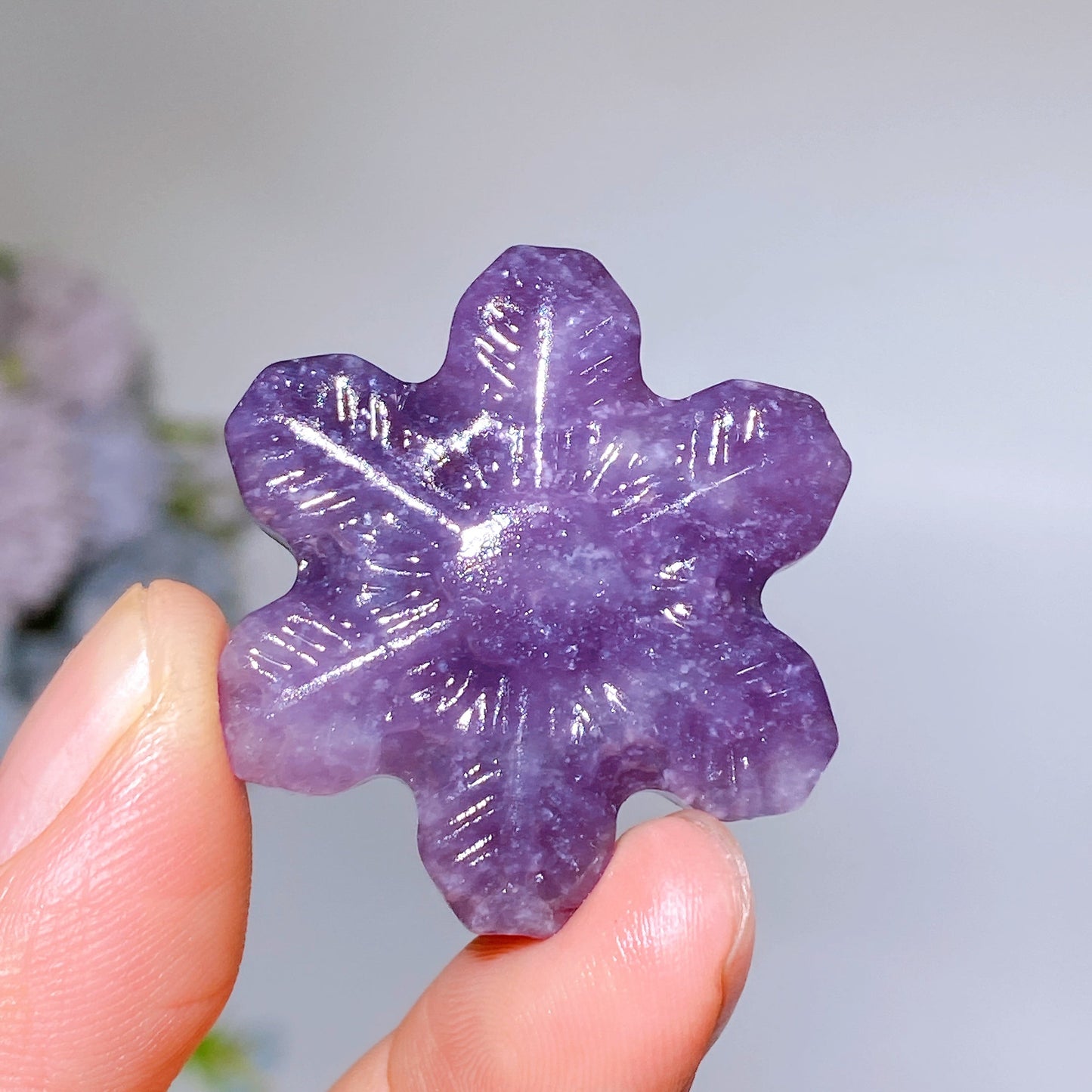 1.4" Crystal Snowflake Carving Crystal Healing Bulk Wholesale