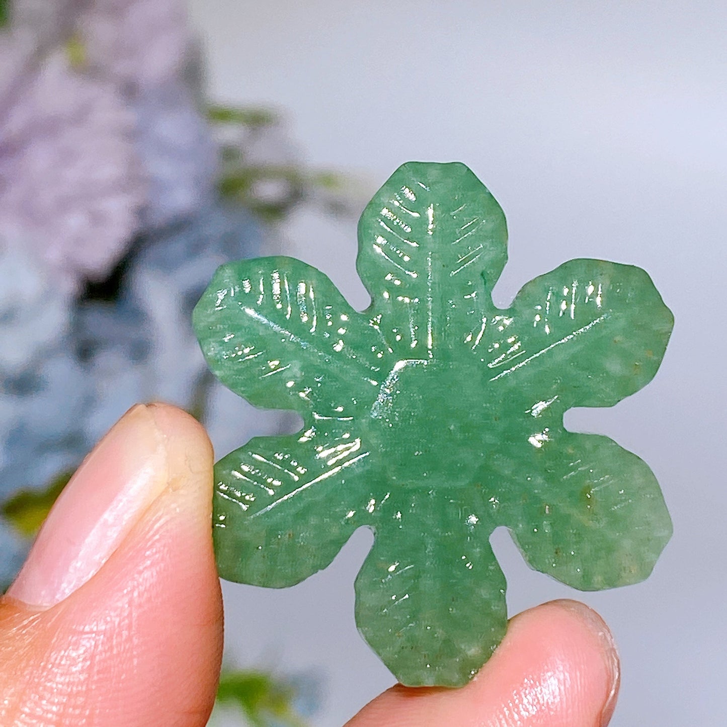 1.4" Crystal Snowflake Carving Crystal Healing Bulk Wholesale