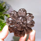 2.6" Silver Obsidian Skull Flower Carving Crystal Healing Bulk Wholesale