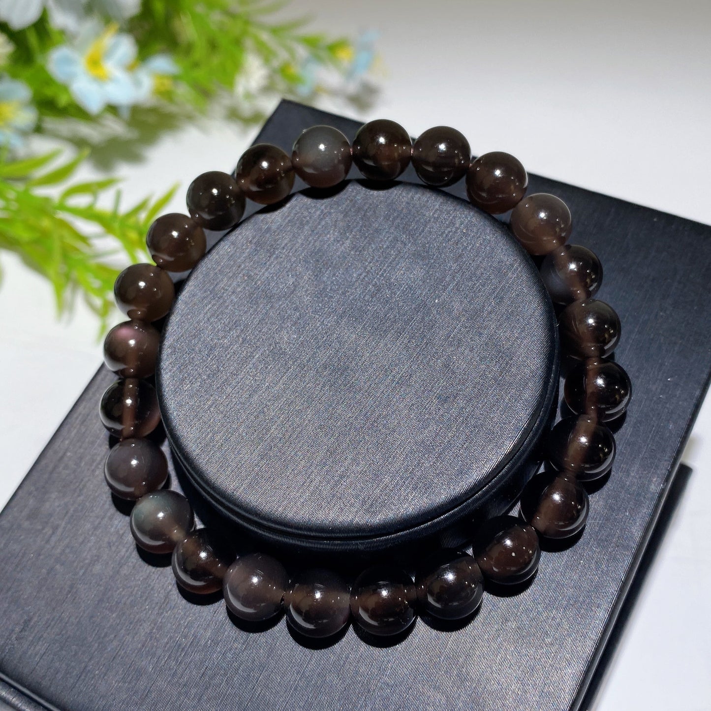 8mm Rainbow Ice Obsidian Bracelet Crystal Healing Bulk Wholesale