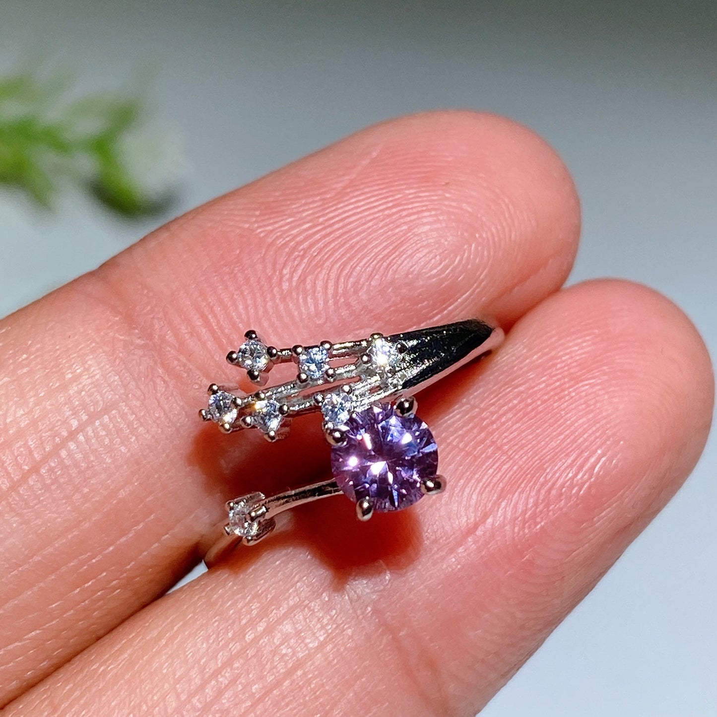 White Cooper Alexanderite Ring Crystal Healing Bulk Wholesale