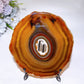 15cm Banded Druzy Agate Slab Carving with Stand Crystal Healing Bulk Wholesale