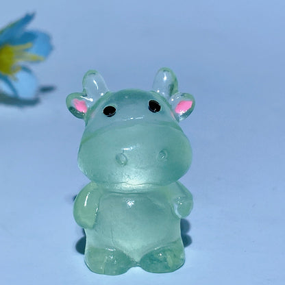 1.1" Luminous Cow Carving Crystal Healing Bulk Wholesale