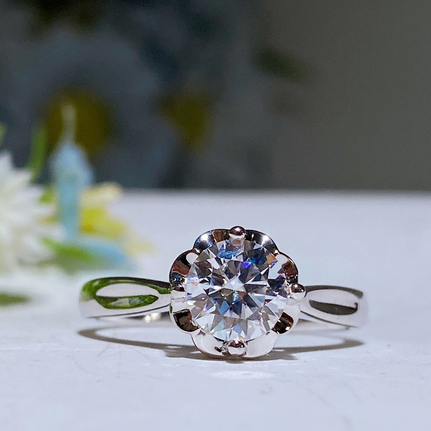 Moissanite Ring Fixed Size Crystal Healing Bulk Wholesale