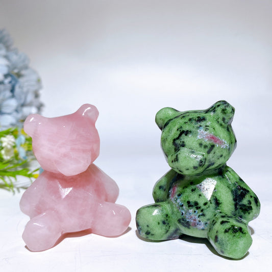 2.3" Crystal Bear Carving Crystal Healing Bulk Wholesale