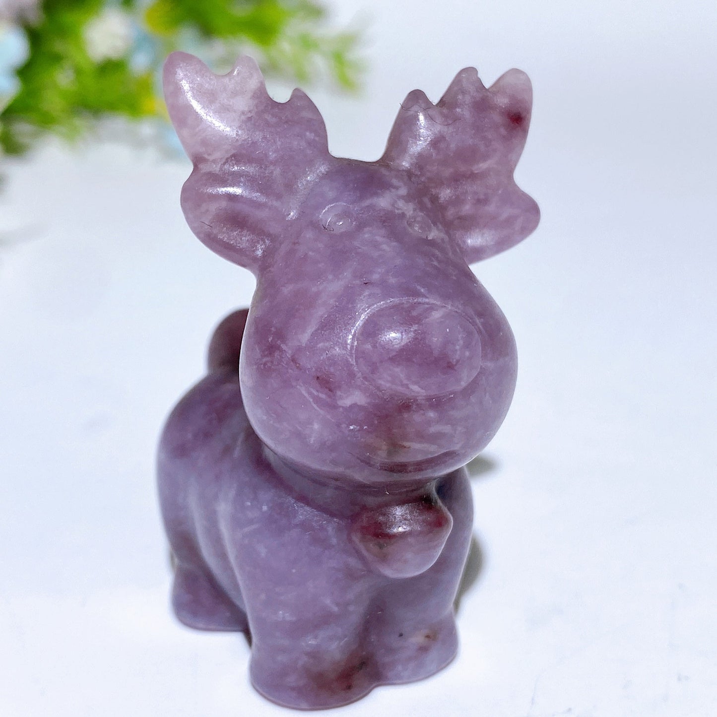 2.1" Crystal Reindeer Carving Crystal Healing Bulk Wholesale