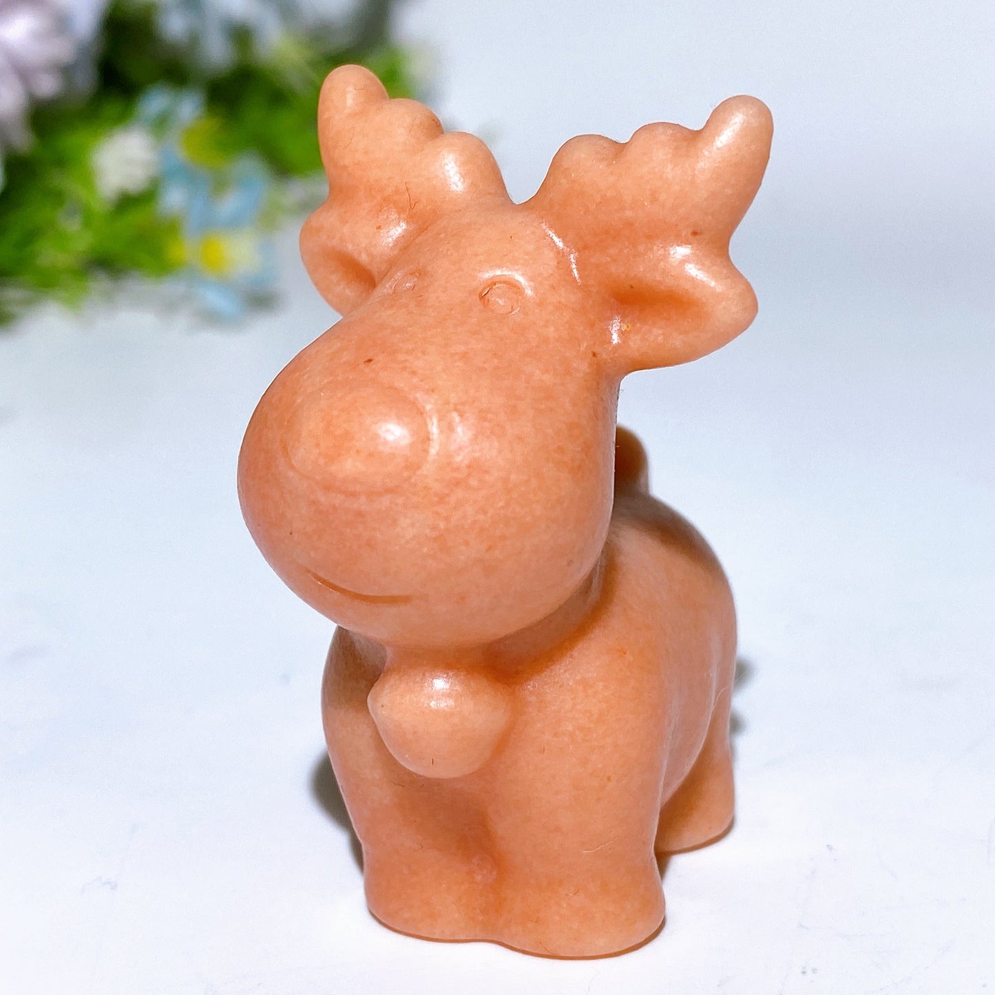 2.1" Crystal Reindeer Carving Crystal Healing Bulk Wholesale