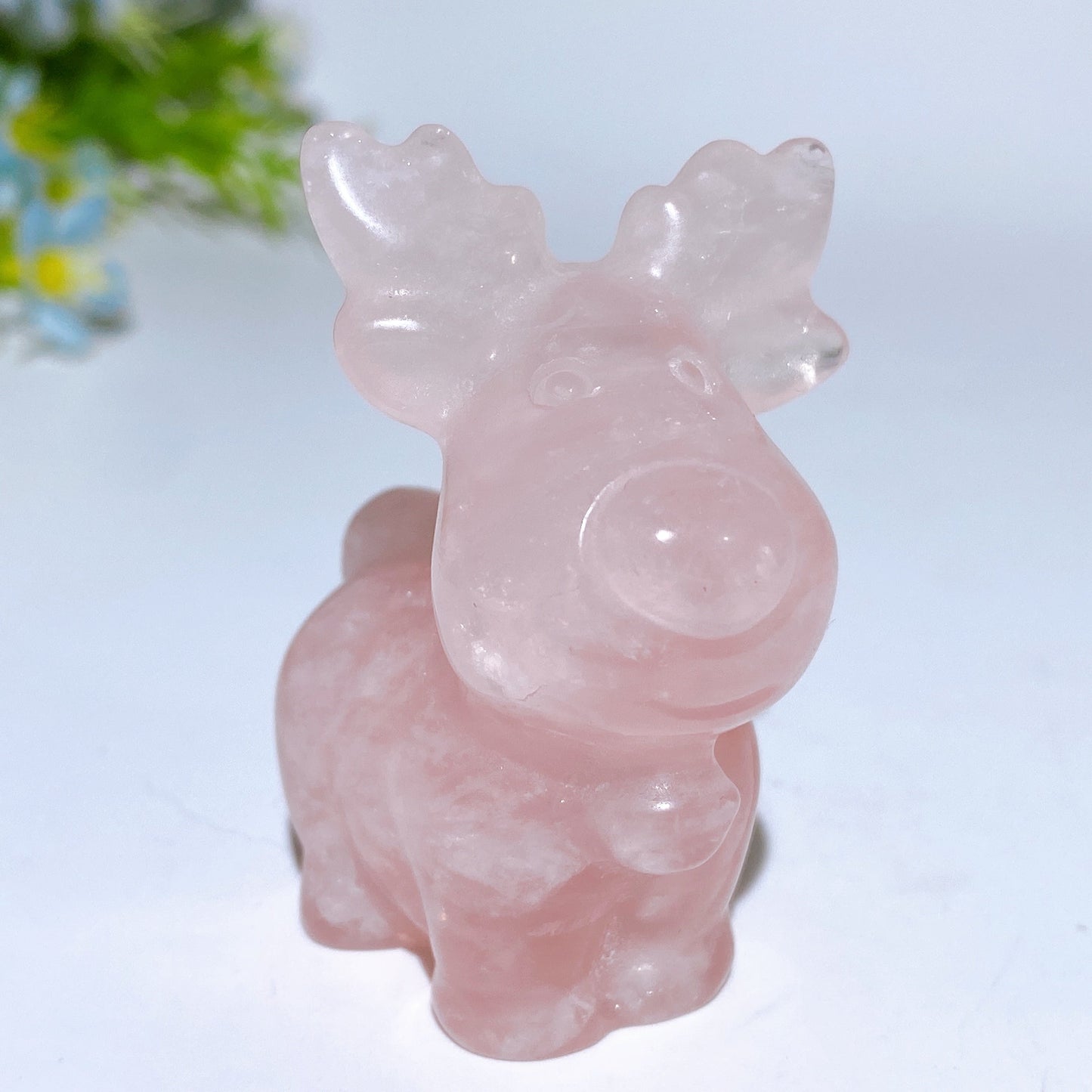 2.1" Crystal Reindeer Carving Crystal Healing Bulk Wholesale