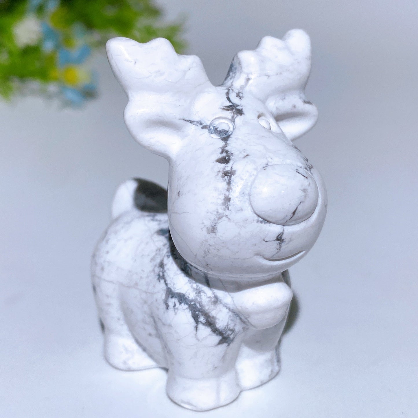 2.1" Crystal Reindeer Carving Crystal Healing Bulk Wholesale