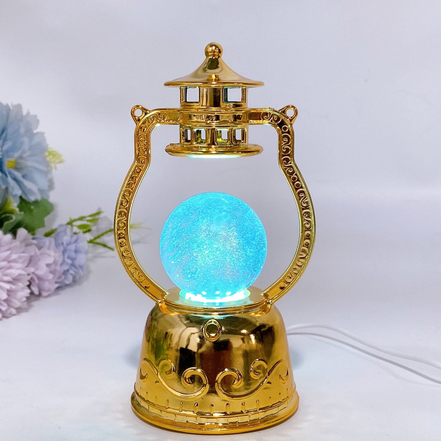 Crystal Ball Rotating Lamp Crystal Healing Bulk Wholesale