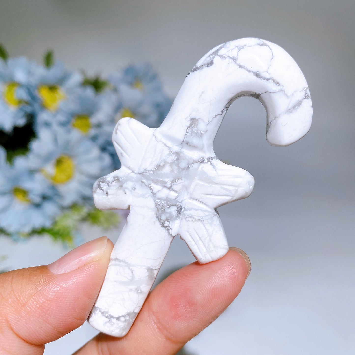 3.1" Crystal Candy Cane Carving Crystal Healing Bulk Wholesale