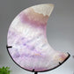 Amethyst Heart Moon Carving with Stand Crystal Healing Bulk Wholesale