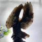 54cm Large Unqiue Smoky Quartz Eagle Carving with Wooden Stand Crystal Healing Bulk Wholesale