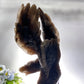 54cm Large Unqiue Smoky Quartz Eagle Carving with Wooden Stand Crystal Healing Bulk Wholesale