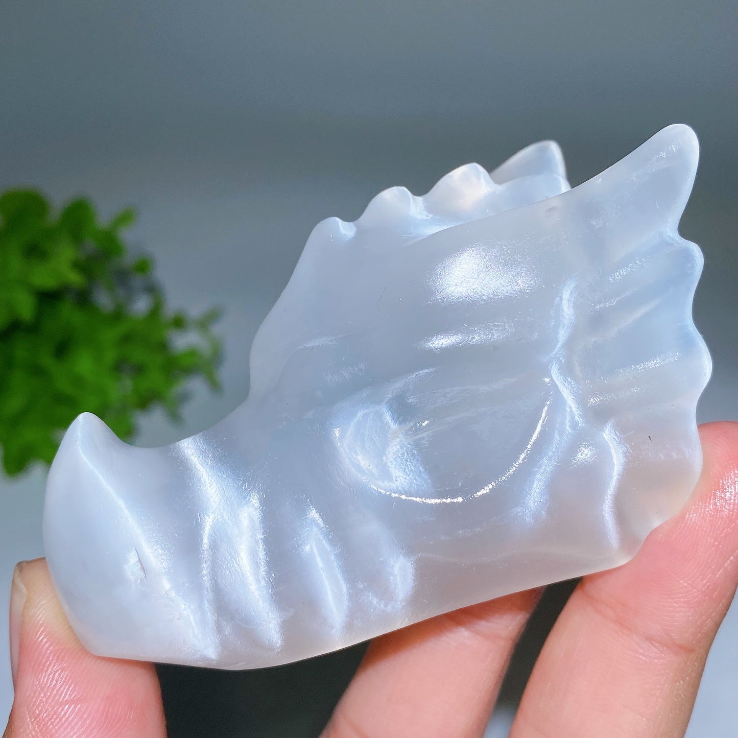 3.0" Selenite Dragon Head Carving Crystal Healing Bulk Wholesale