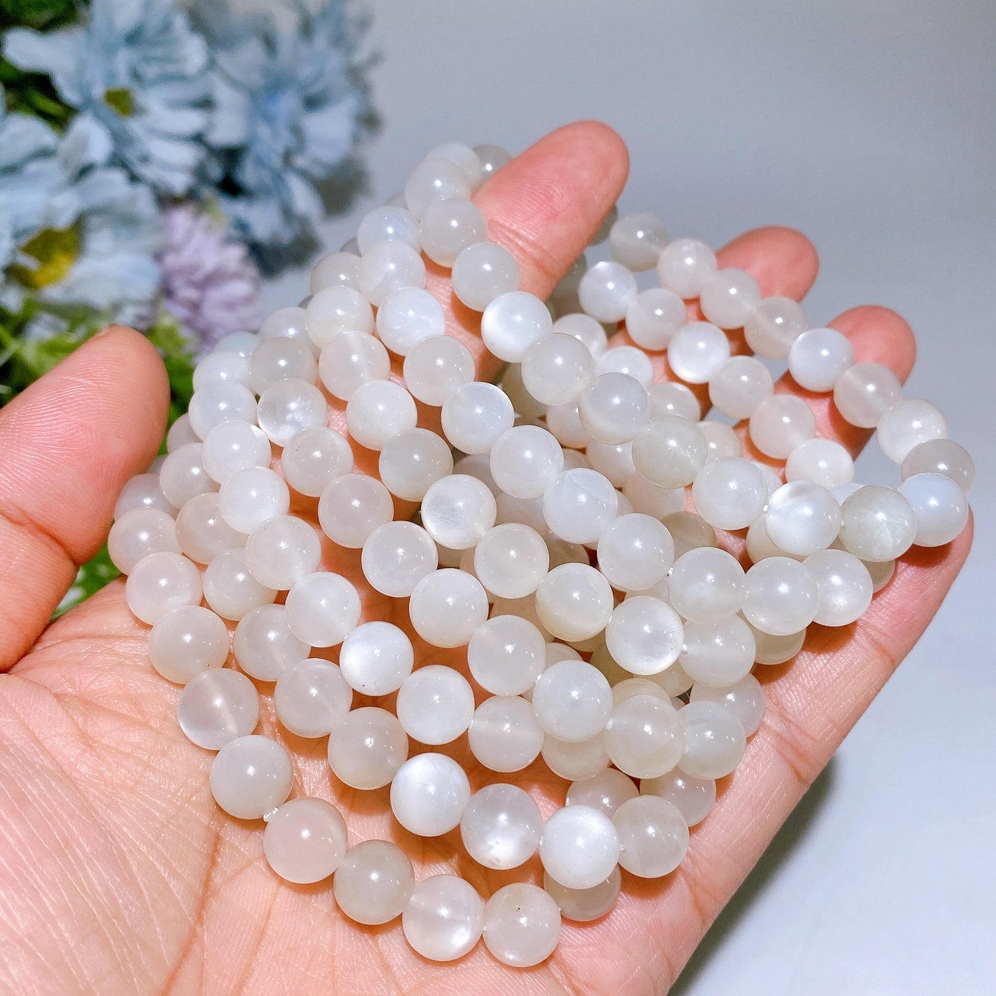 8mm Moonstone Bracelet Crystal Healing Bulk Wholesale