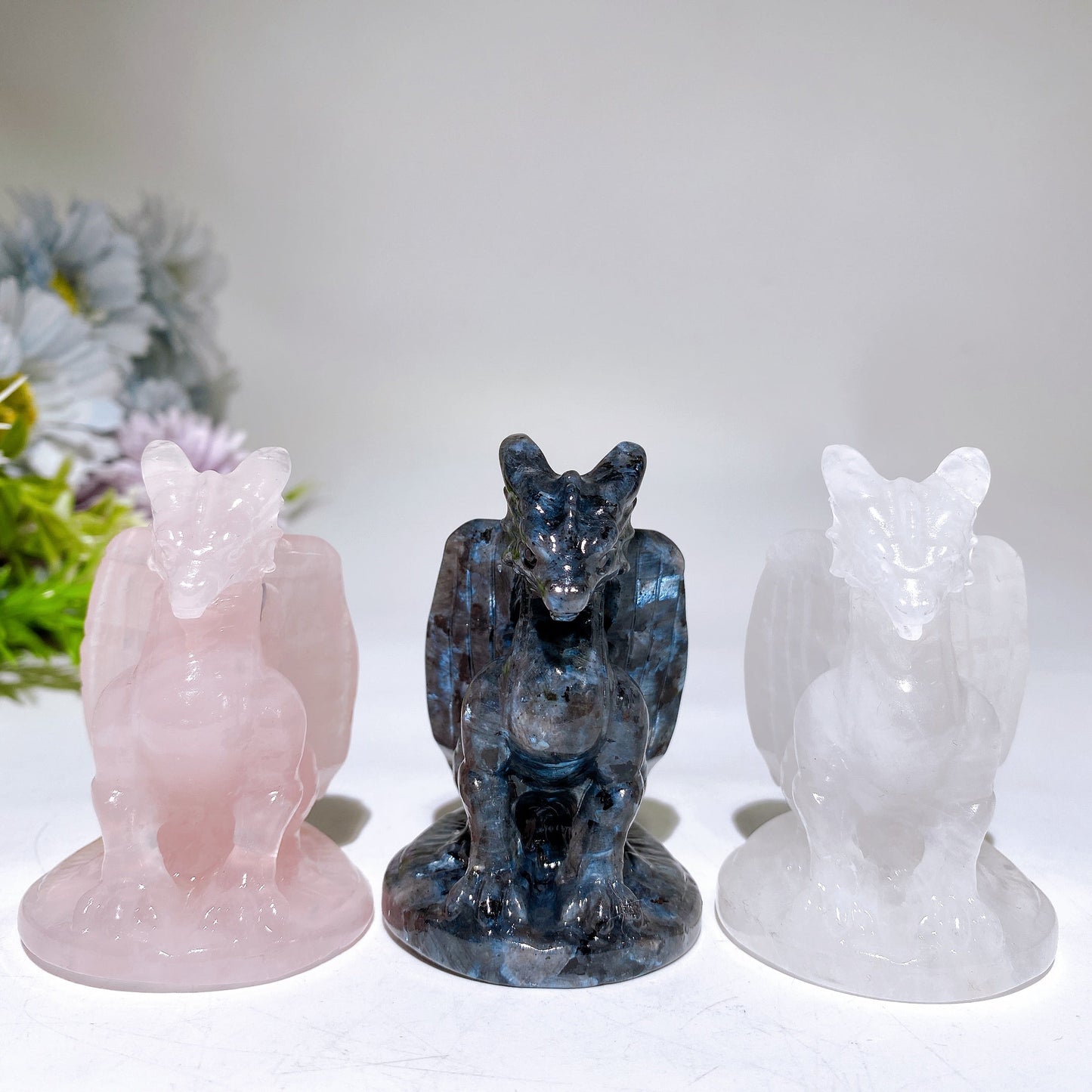 2.6" Crystal Dragon Carving Crystal Healing Bulk Wholesale