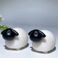 2.8" White Jade Obsidian Shaun the Sheep Carving Crystal Healing Bulk Wholesale