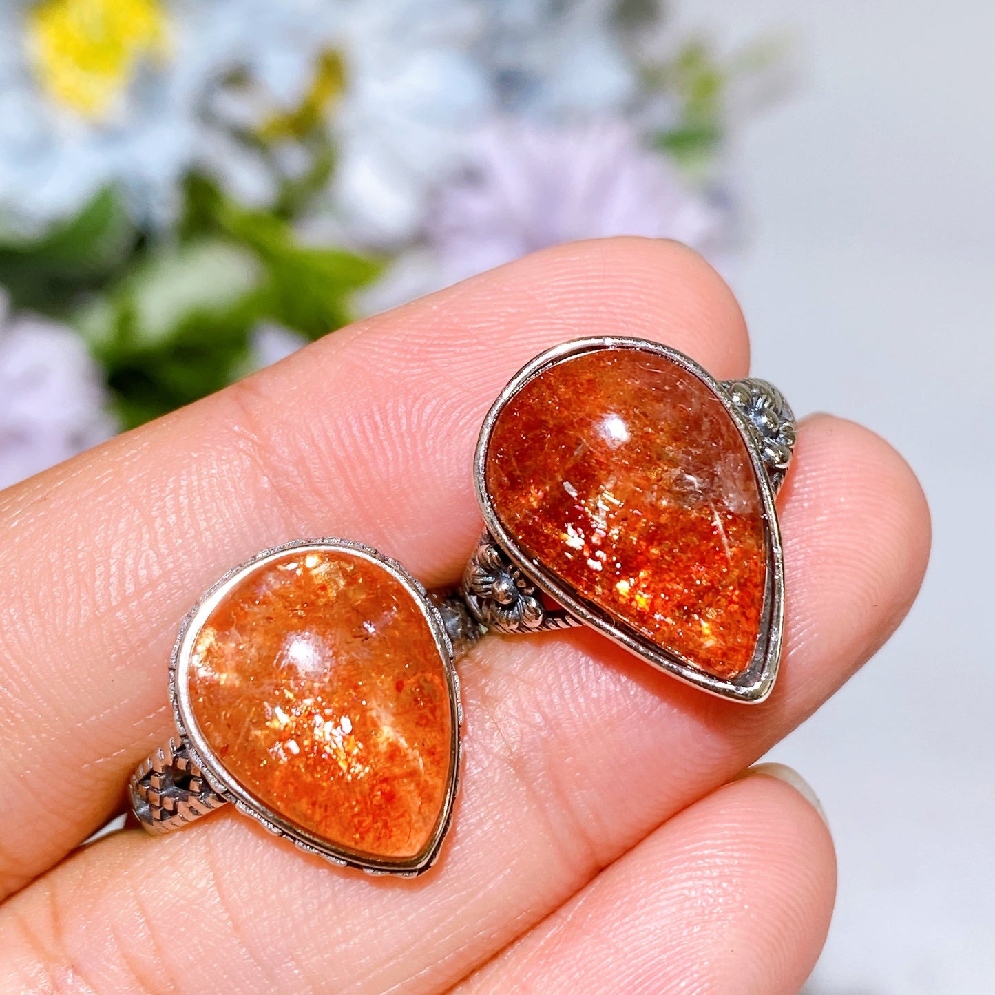 Adjustable Sterling Silver Crystal Ring Crystal Healing Bulk Wholesale